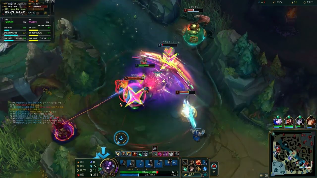 League of Legends Ryzen 9600X / RTX 5060 Ti / 32GB Very High 1440p