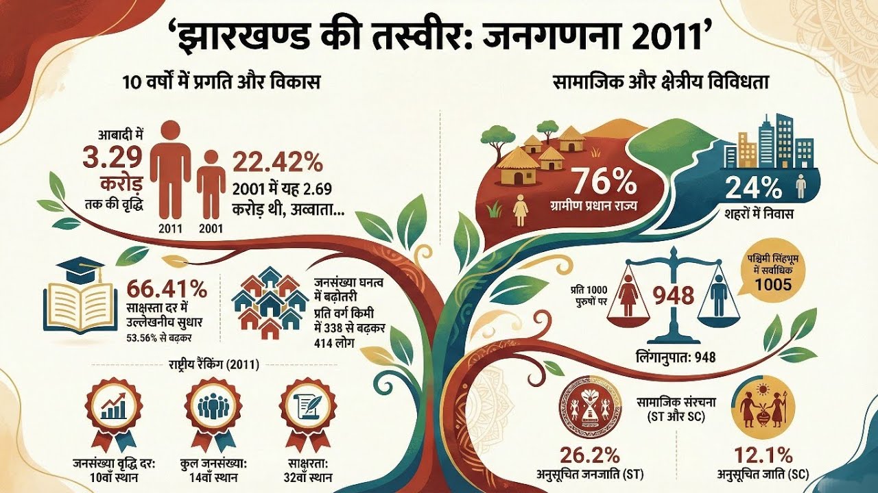 झारखंड जनगणना 2011|Jharkhand Census 2011 | Jharkhand Janaganana 2011 | Jharkhand GK
