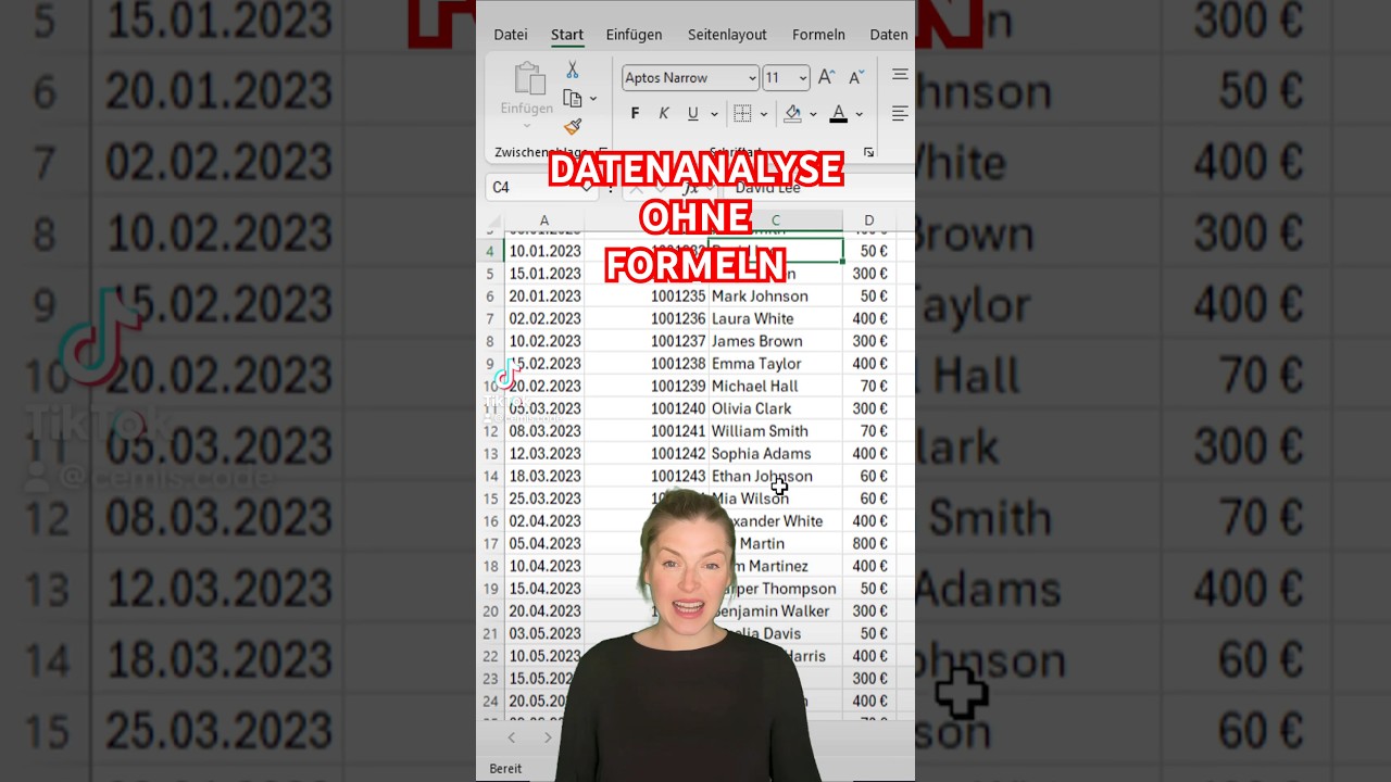 DATENANALYSE 📊📈ohne Formeln 