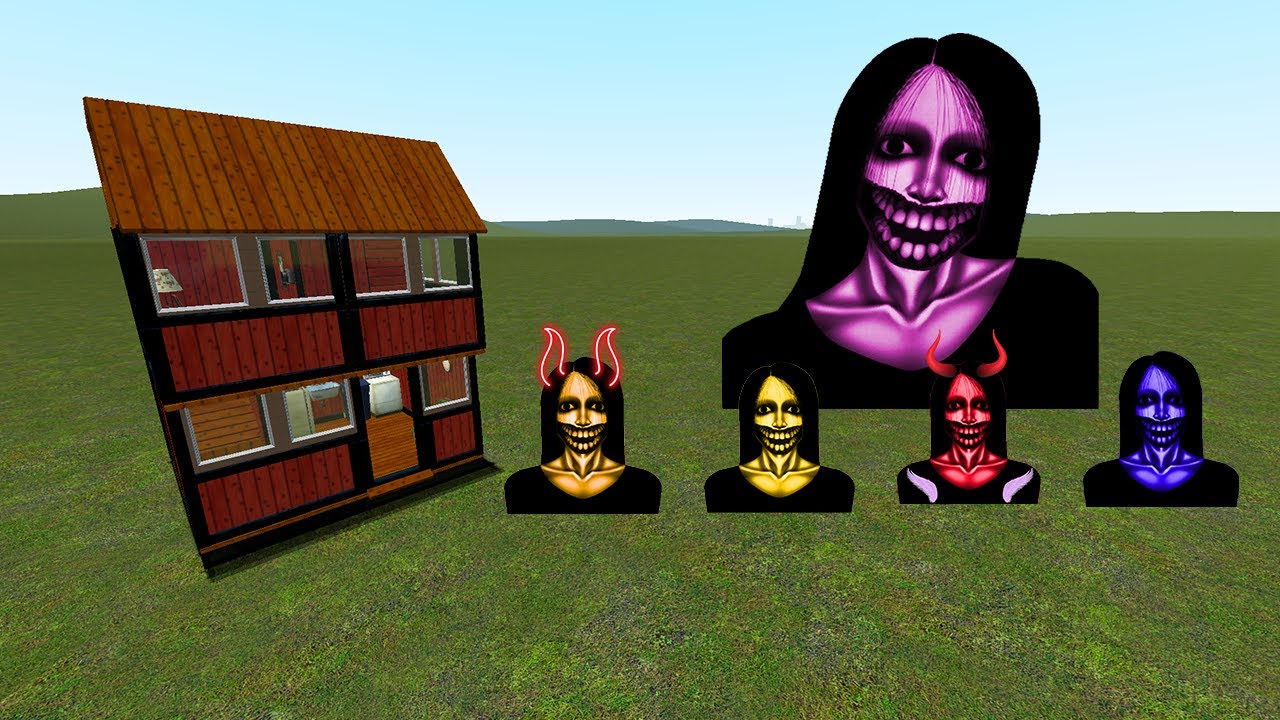 Kuchisake Onna Family Vs Houses In Garry's Mod Part 2