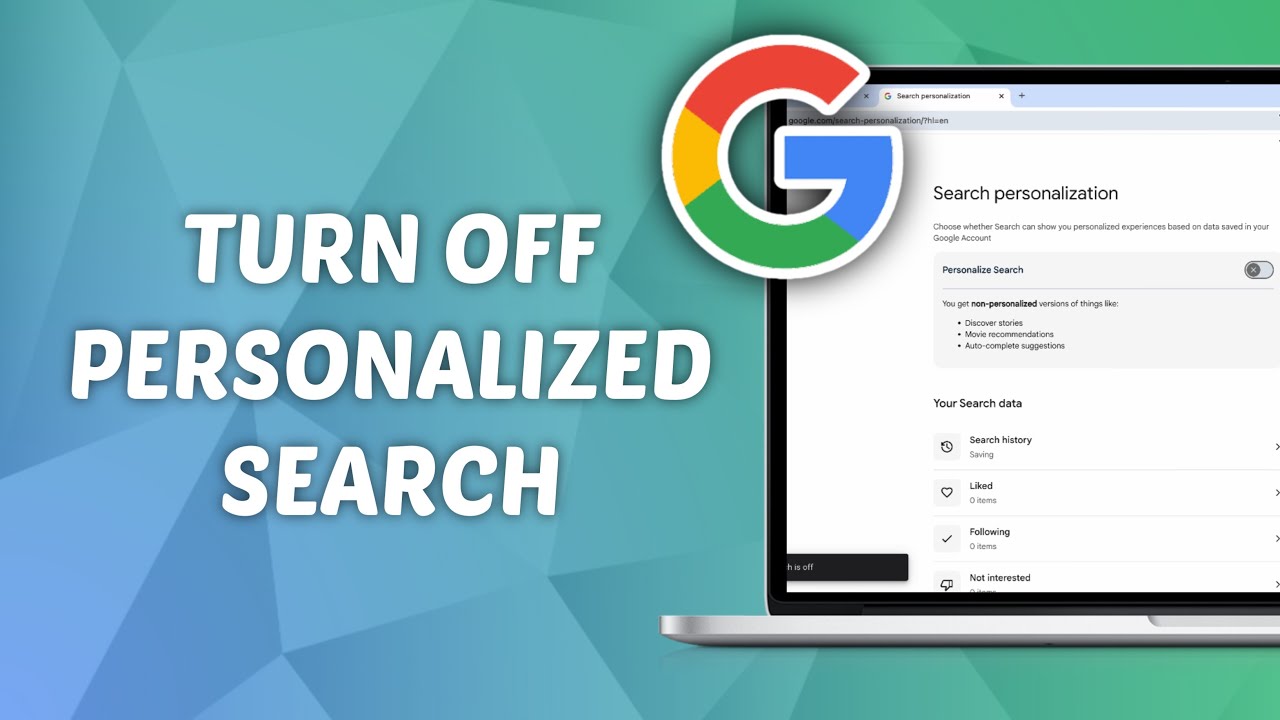 How to Turn OFF Google Personalized Search - Full Guide