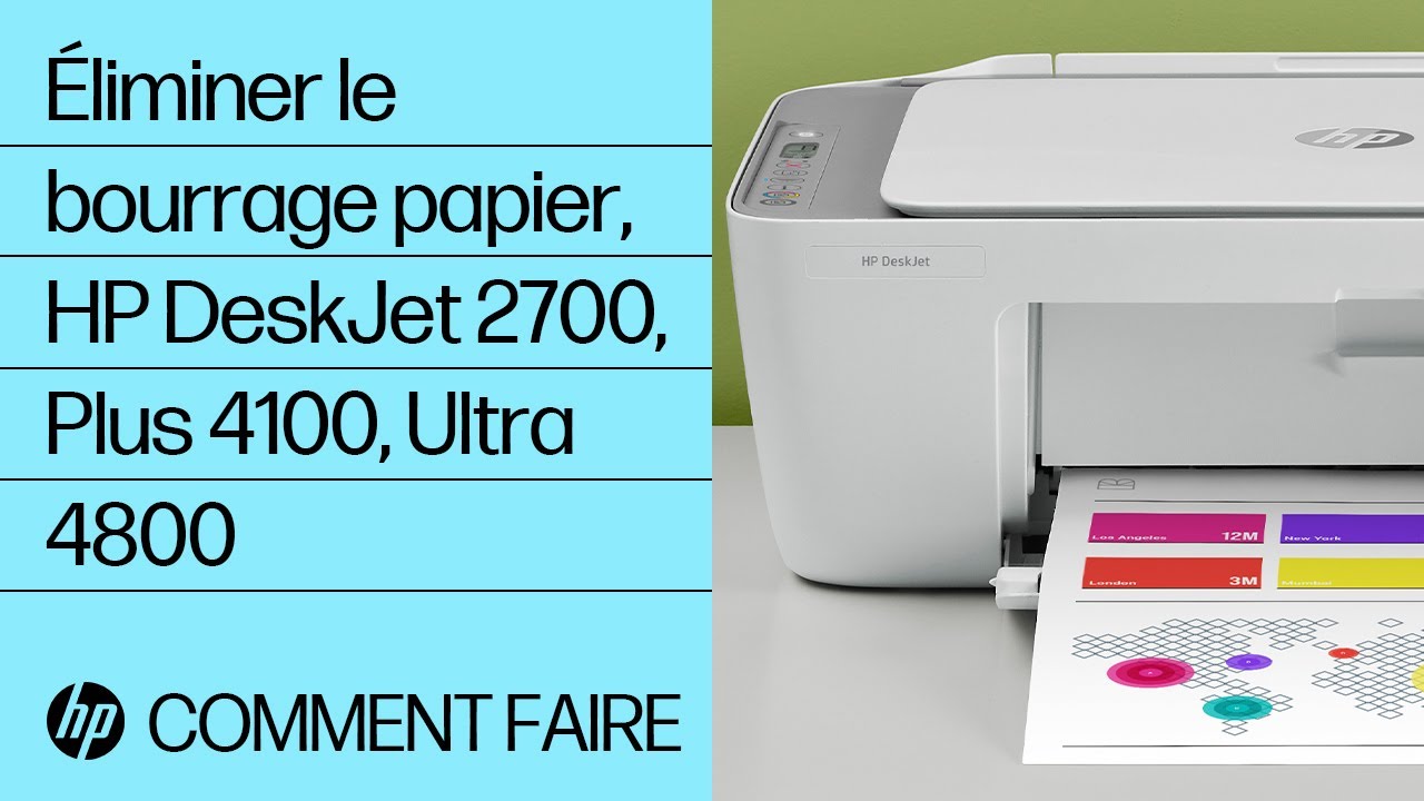 Éliminer le bourrage papier, HP DeskJet 2700, Plus 4100, Ultra 4800 | Imprimante HP | HP Support
