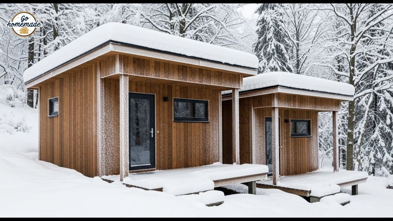 Building a Cozy Forest Cabin and Sauna to Survive the Winter