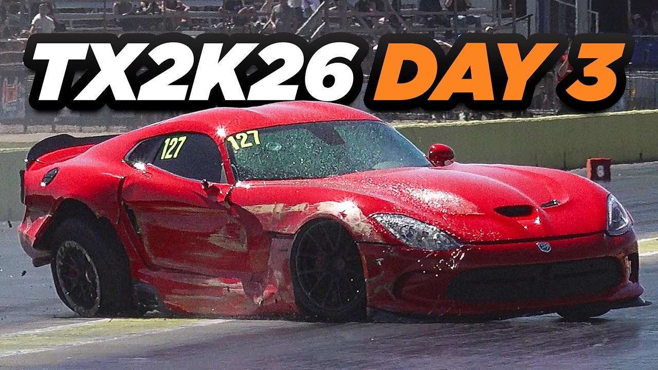 INSANE WRECKS, 1650HP RS3 Smashes Daza Record, 230MPH Lambos (TX2K26 Day 3)