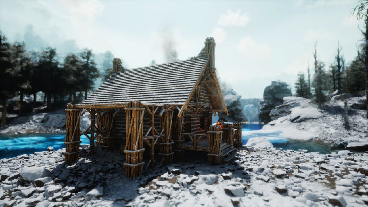 ARK: Survival Ascended | Cozy Log Cabin | Build Tutorial