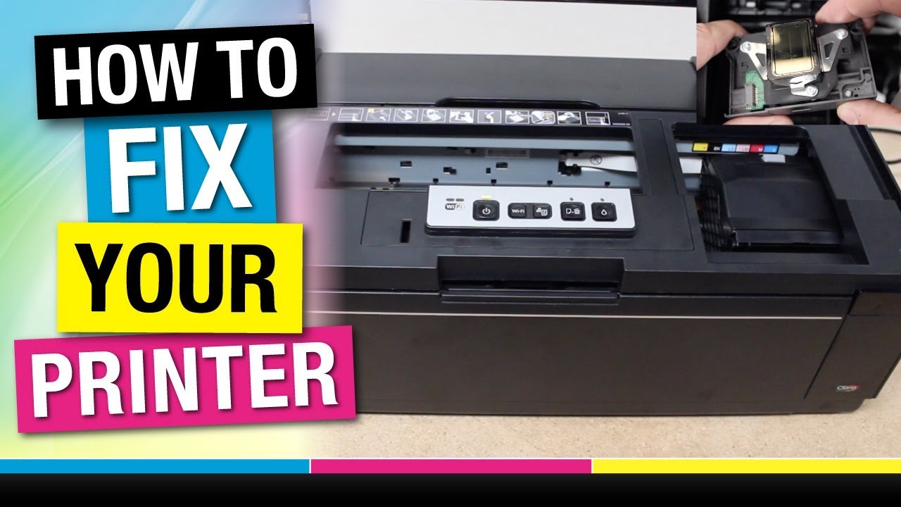 Ваш принтер Epson 1430 засорился или печатает полосами? Как снять, очистить и откалибровать печат...