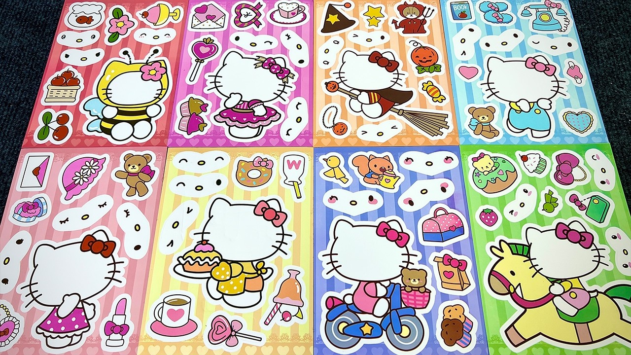 [🍬Paper DIY🍬] Hello Kitty & Friends Sticker Book Compilation 🎀 Oddly Satisfying ASMR