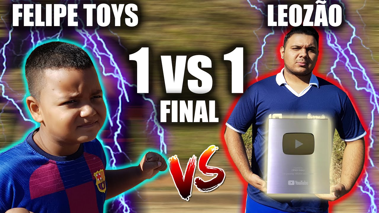 A BATALHA  FINAL ENTRE FELIPE TOYS vs LEOZÃO NO 1 vs 1#DESAFIOSDEFUTEBOL
