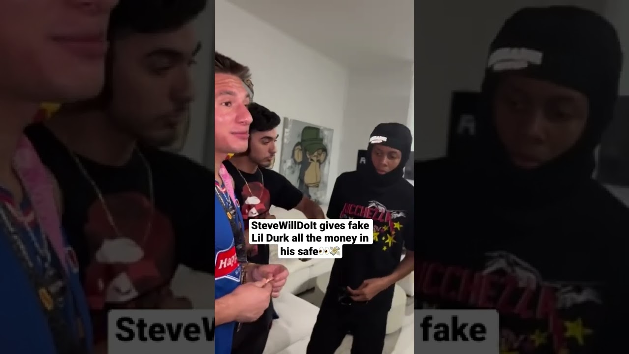 SteveWillDoIt Gives Perkio AKA Fake Lil Durk All The Money In His Safe, Crypto + More #shorts #viral