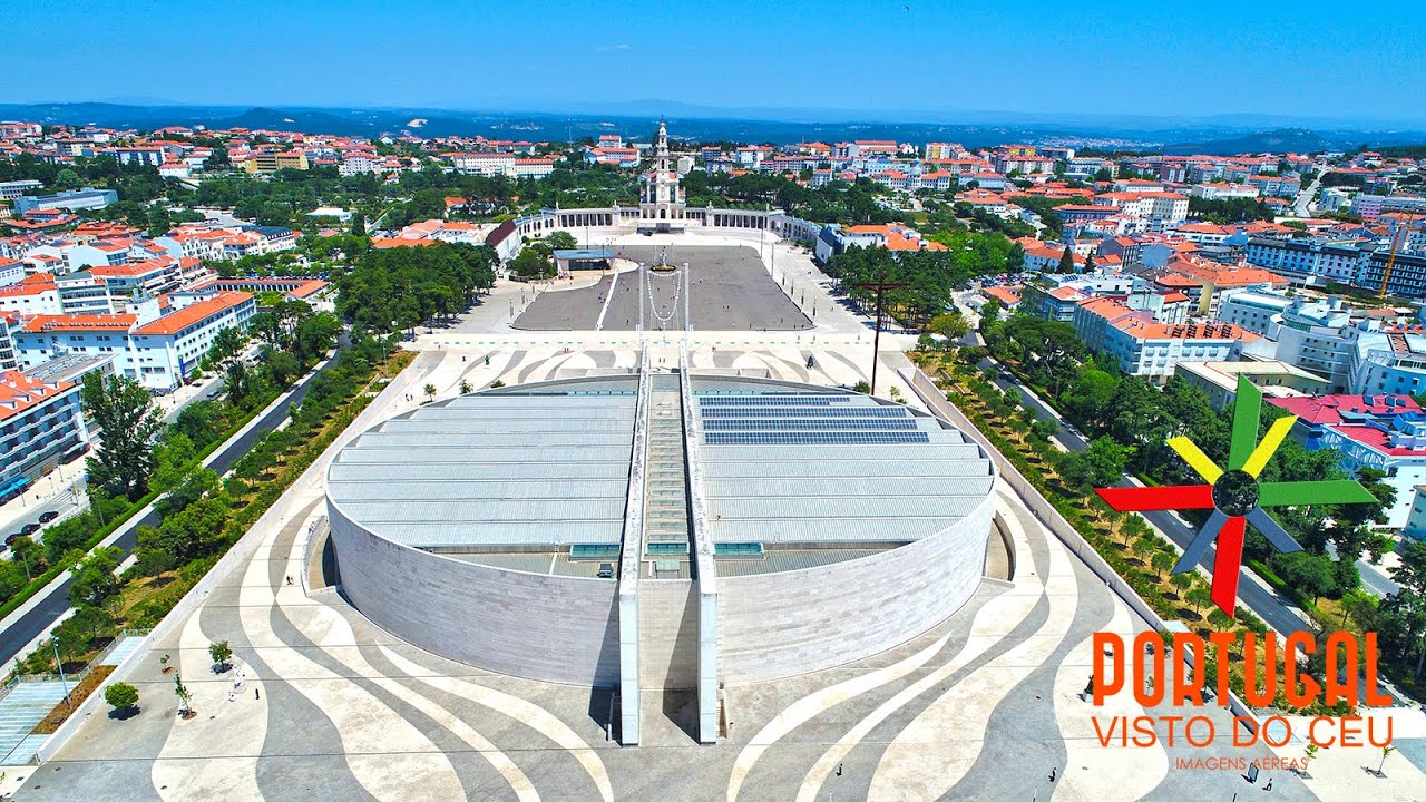 Fatima ⛪ Sanctuary aerial view - Santuário de Fátima - 4K Ultra HD