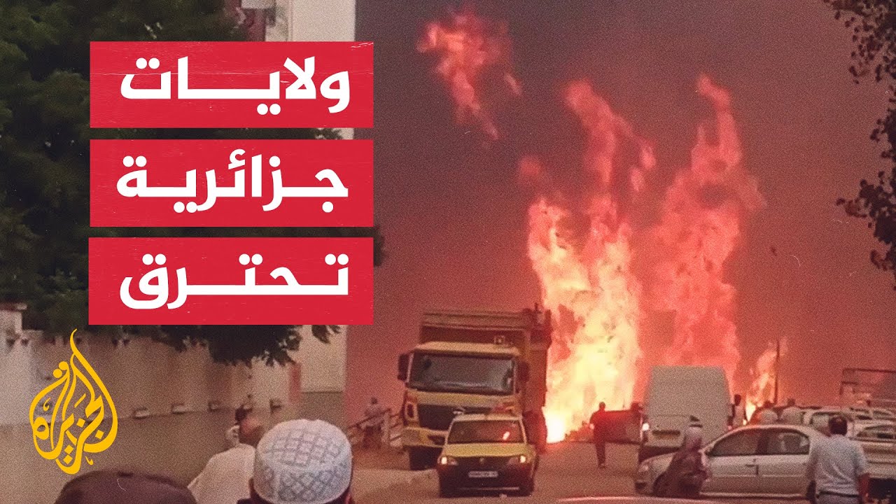 شاهد| حرائق هائلة تجتاح بعض ولايات شرقي الجزائر