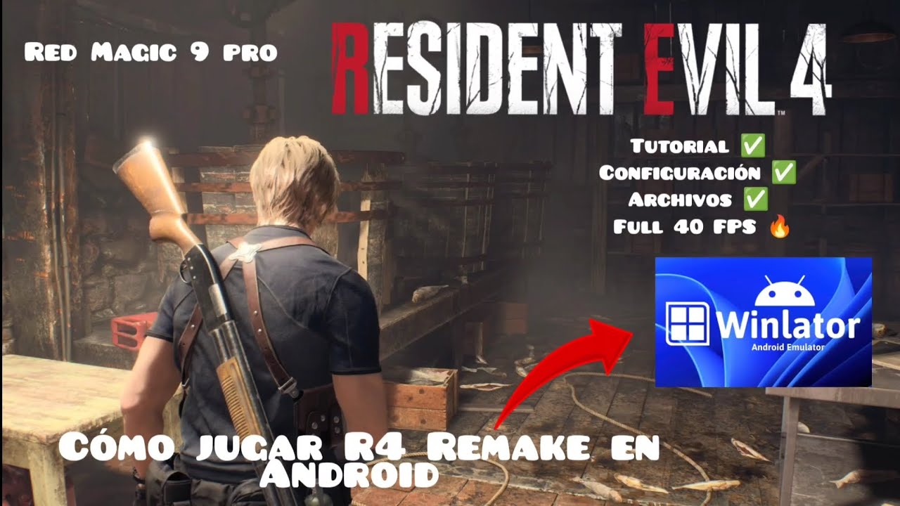 Como jugar Resident Evil 4 remake en celular con Winlator Cmod 7.1.1+Fix control 40 FPS 