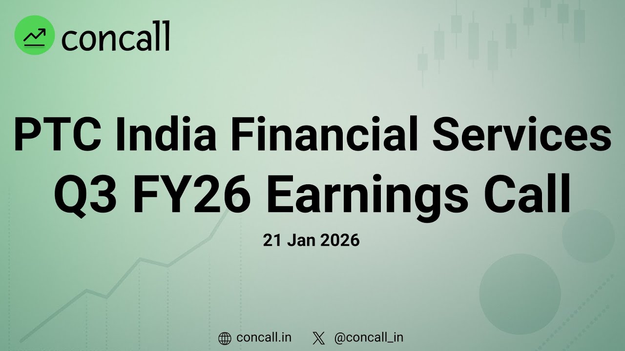PTC India Financial Services Q3 FY26 Earnings Conference Call | Concall.in