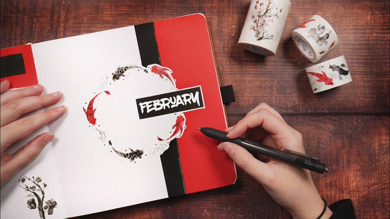February Bullet Journal Setup 💜