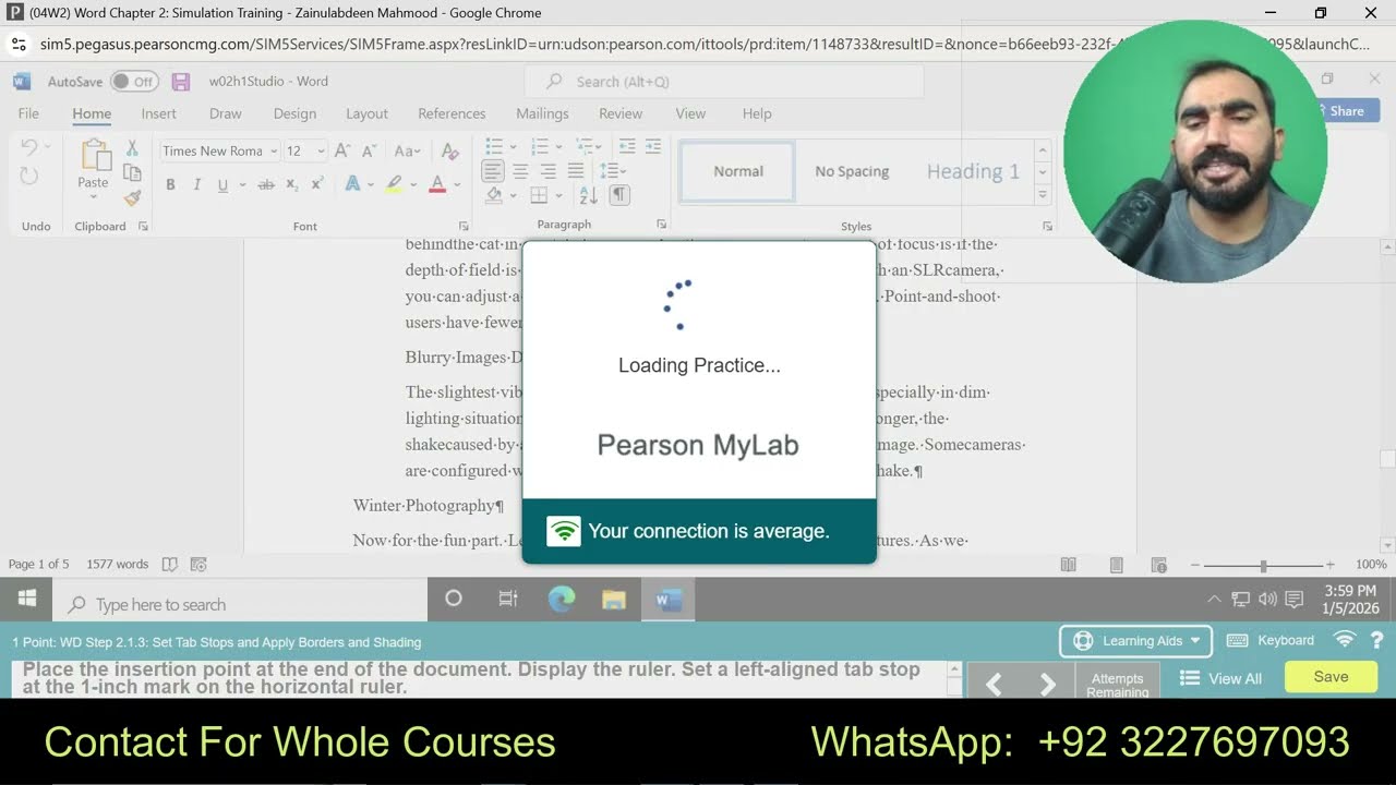 Word Chapter 2: Simulation Exam | Simulation Exam | Simulation Training/Complete Solution#Word