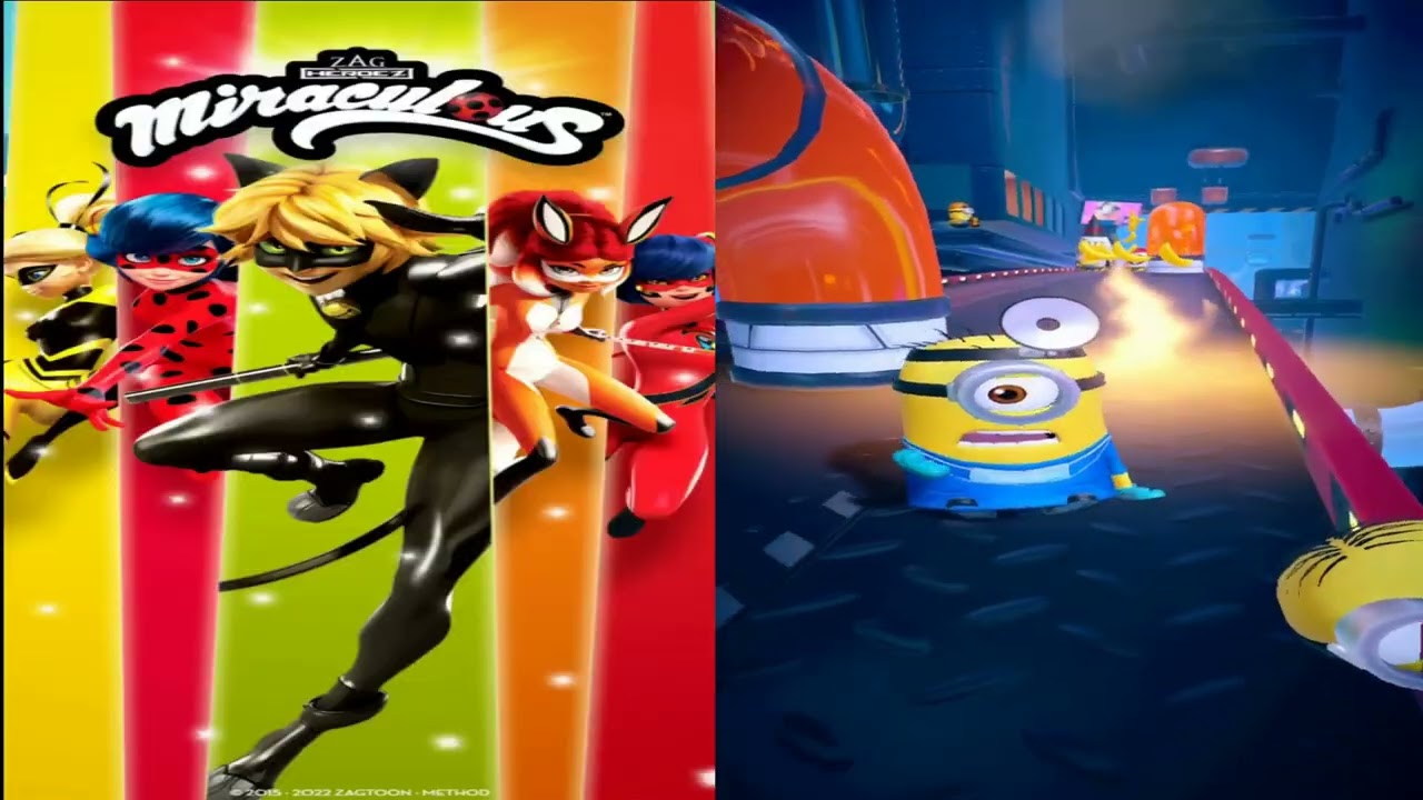Miraculous Ladybug Cat Noir vs Minion Rush Running Game