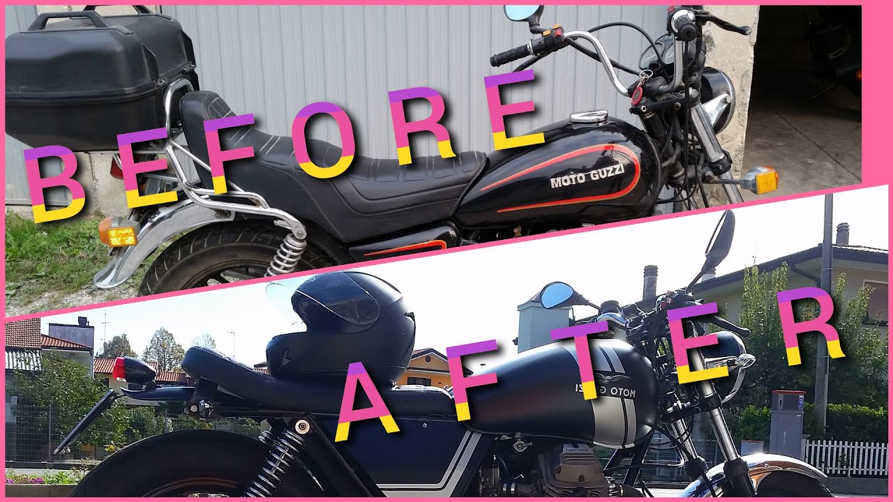 MOTO GUZZI V35C TRASFORMAZIONE - #CAFE RACER BUILD - Custom BRAT  #GARAGE Homemade SPECIAL