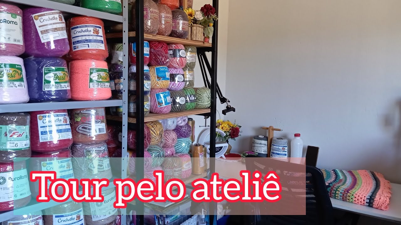 💞 Tour pelo ateliê/mostrei como e minha organização no ateliê e falei um pouco do meu estoque #vlog