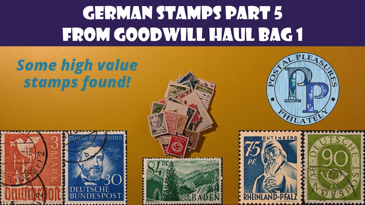 German Stamps Part 5 - High Value Stamps Found- Loads Of French Zone - From Goodwill Haul Bag 1