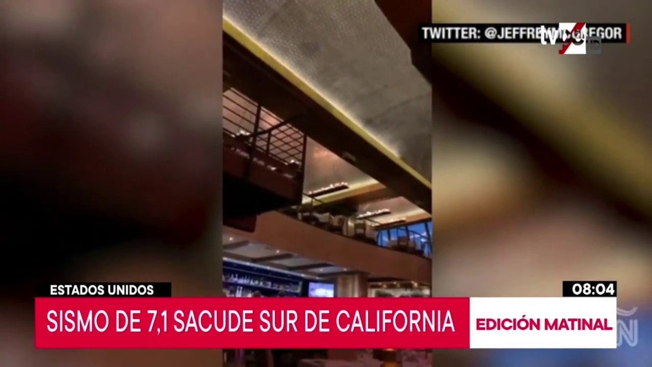 Estados Unidos: terremoto de 7,1 sacude el sur de California