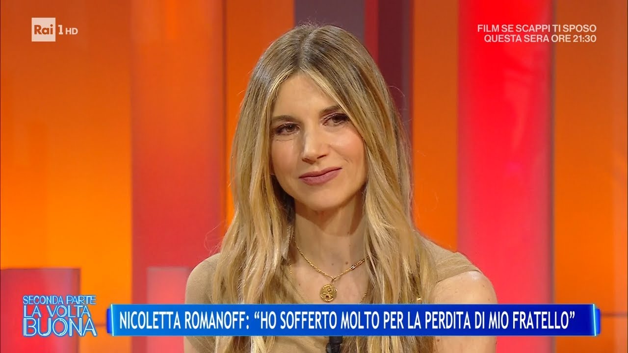 Nicoletta Romanoff e il dolore per la perdita del fratello - La volta buona 04/06/2025
