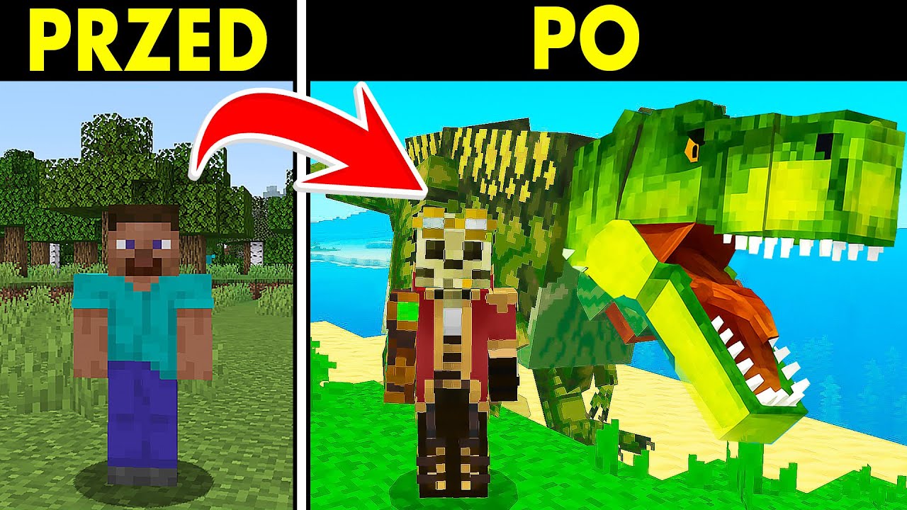 ZAMIENIŁEM MINECRAFT w NAJLEPSZĄ GRĘ Z DINOZAURAMI