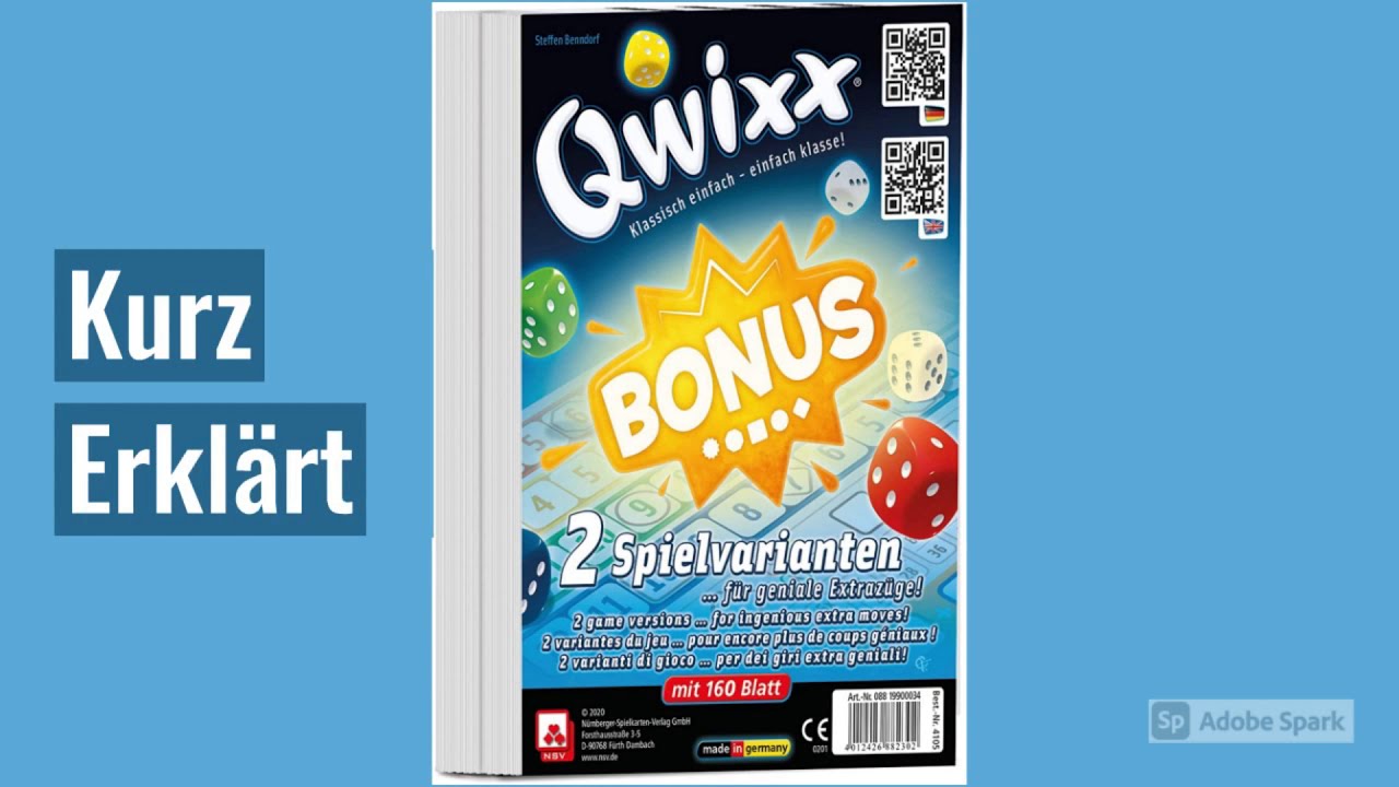 Qwixx Bonus (N&uuml;rnberger Spielkarten Verlag) - Kurz Erkl&auml;rt
