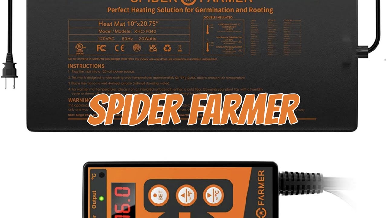 Spider Farmer heat pad with thermostat!!