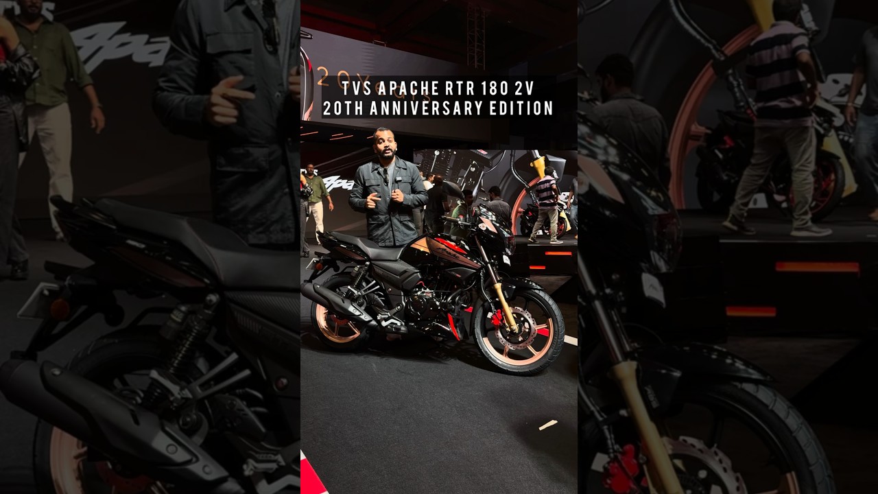 TVS Apache 180 2V gets the 20 years of Apache Livery