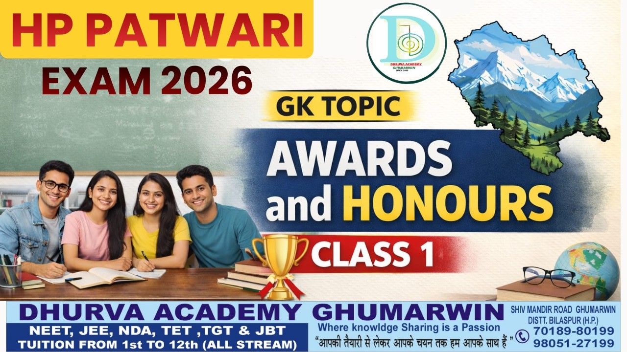 HP Patwari GK |  Important Awards & Honours 2025-2026 |