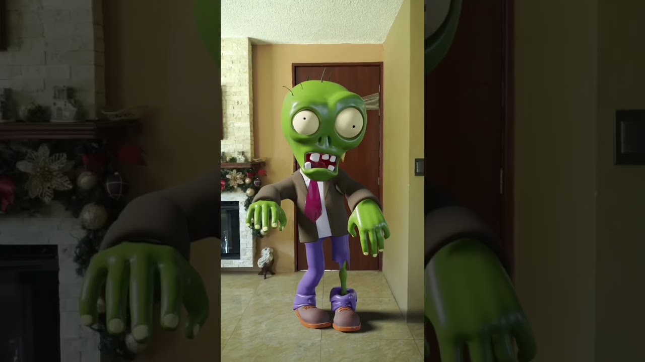 PLANTAS VS ZOMBIES 🧟&zwj;♂️ 🌱 #reallife #liveaction #comedia #plantsvszombies