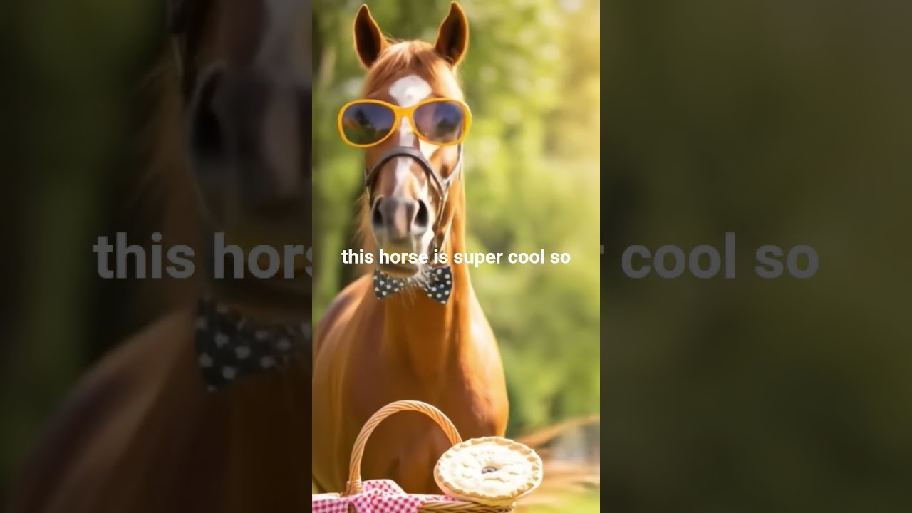 Why Is This Horse Wearing Sunglasses? #horse #funny #edit