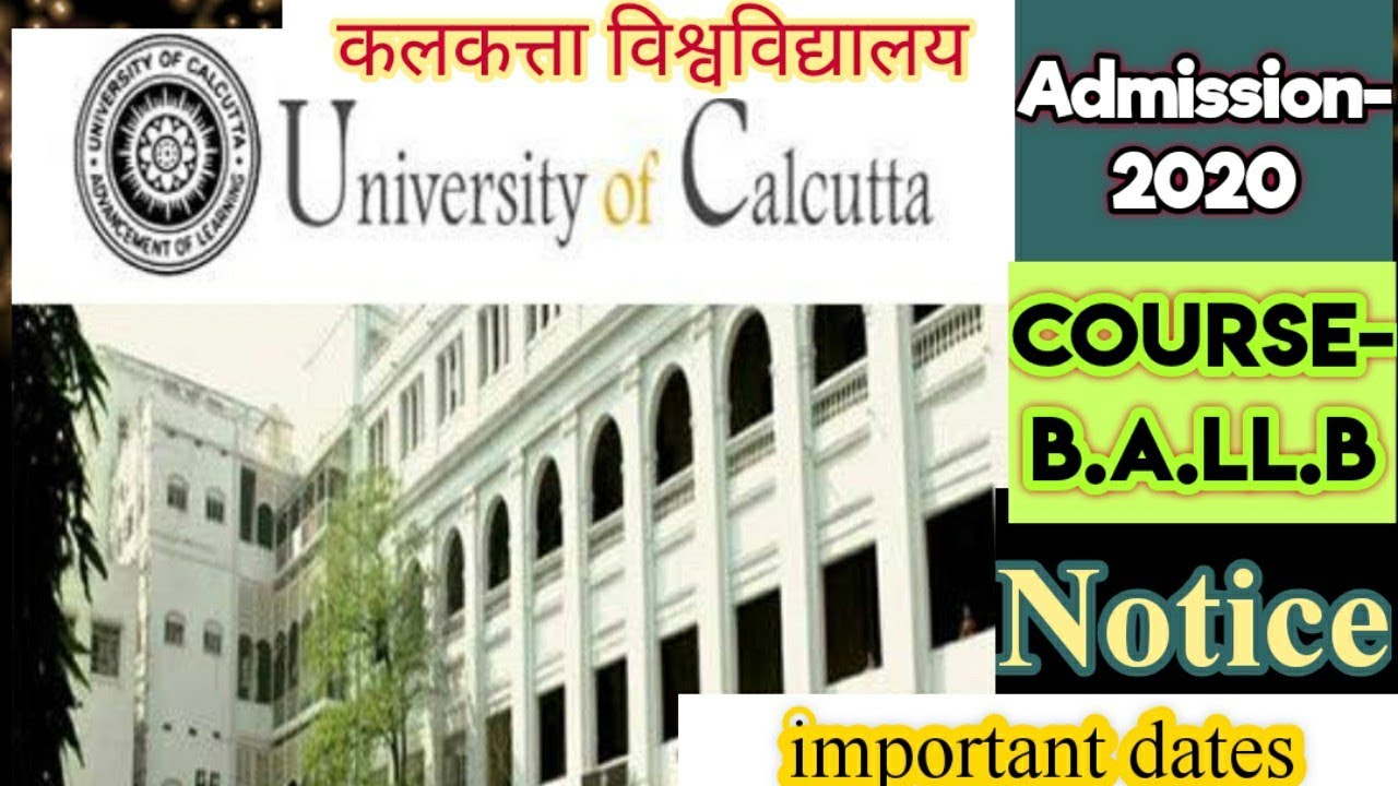 Calcutta University!!Admission-2020