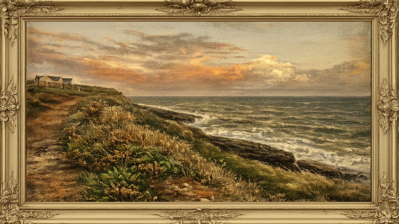 Frame TV Art: Coastal Landscape Art•Landscape Art Painting for your TV 