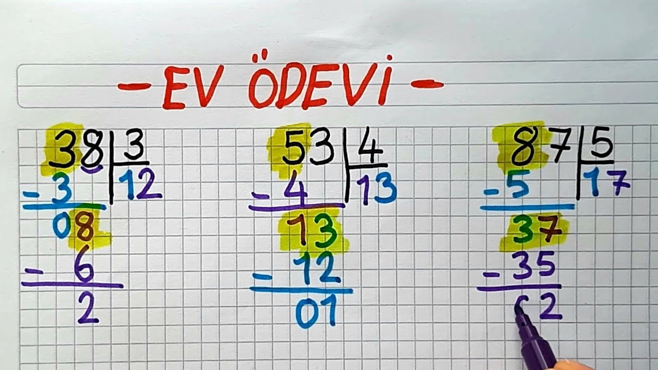3.SINIF BÖLME-2➗İki Basamaklıyı Bir basamaklıya Bölme| Kalanlı Bölme ⁉️✅✅