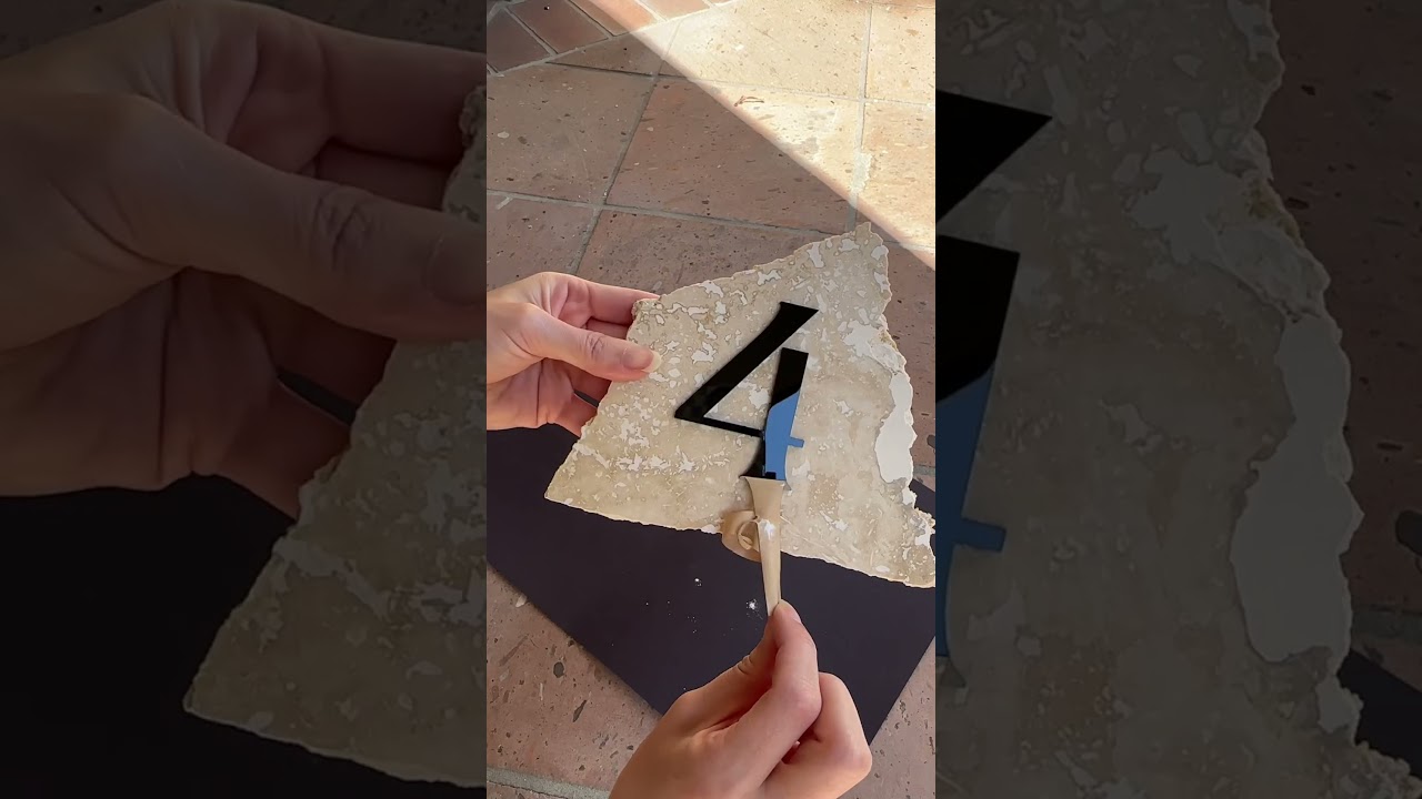 TRAVERTINE TABLE NUMBERS | use code KWINNHOME15 for 15% off 😌✨ 