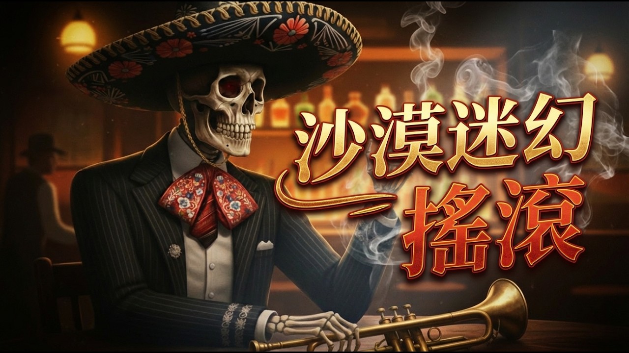 🌵 沙漠小酒館迷幻搖滾｜Desert Psychedelic Bar Rock 🍷｜微醺夜晚・獨處放空・深夜聊天・靈感發散 BGM