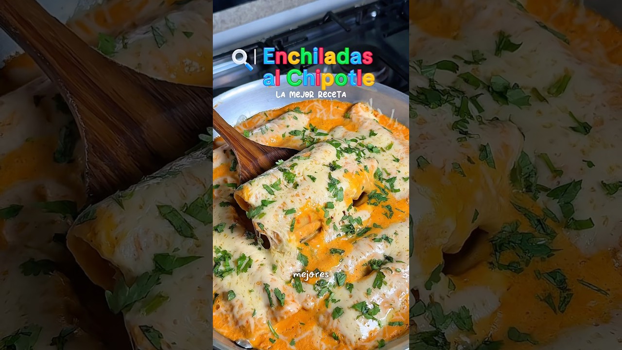 ENCHILADAS AL CHIPOTLE😍🇲🇽 #receta #recetas #foodie #recetasfaciles #comida #cocina