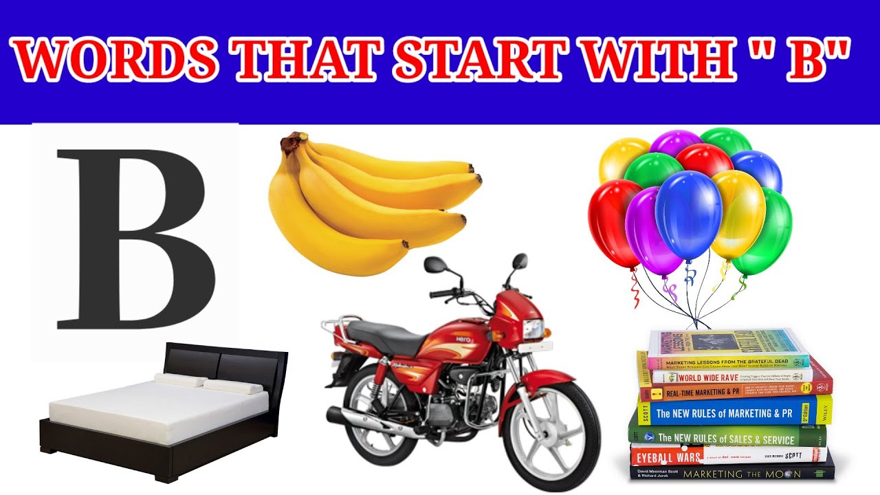 Words That Start With B | B - Vocabulary | B Alphabet | Easy Base Learn |