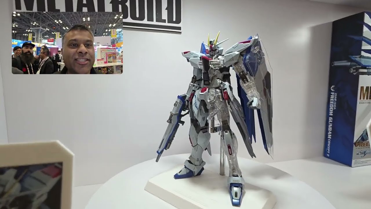Стенд Bandai Gundam на Нью-Йоркской выставке игрушек 2026 года.