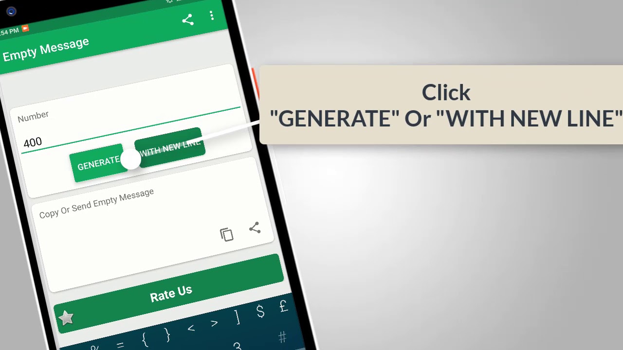 How to send a blank message on whatsapp  ?! Empty Message App