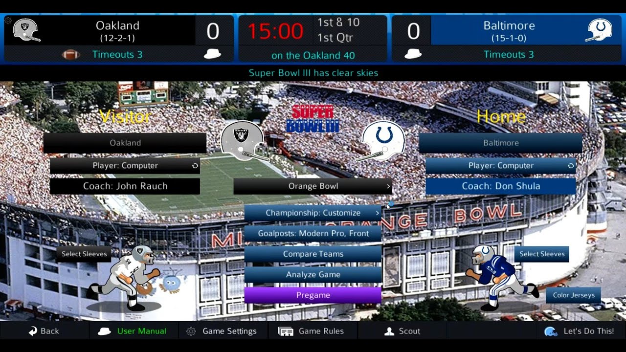 PSF 2026 - 1968 Replay, Super Bowl III - Raiders vs. Colts