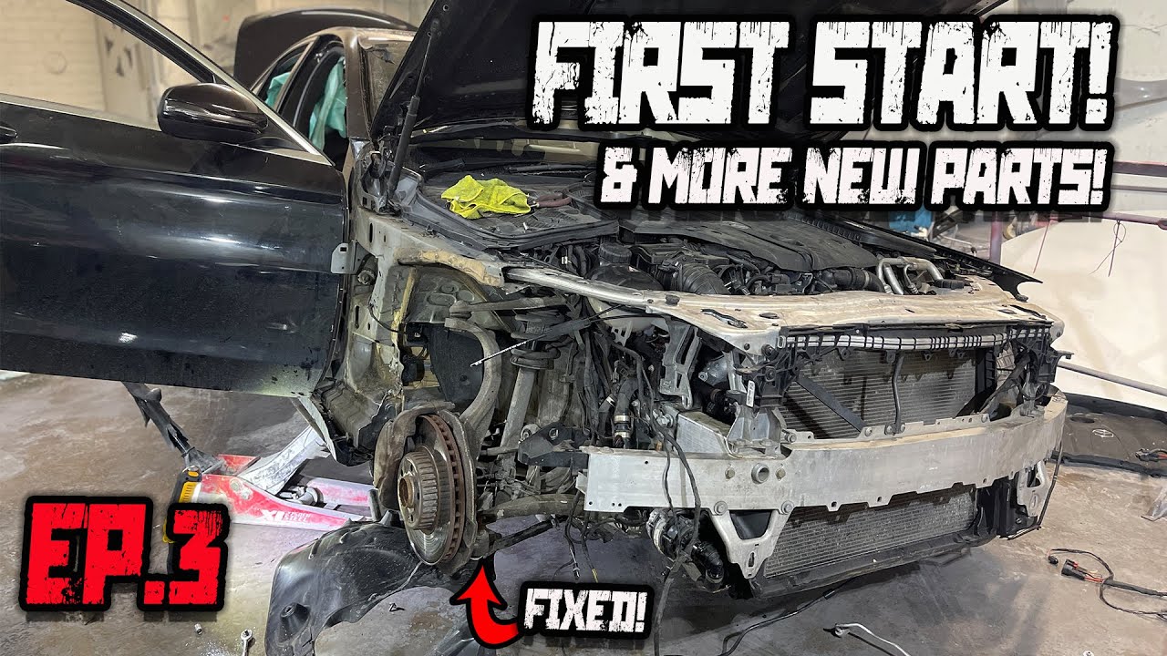 ВЫ НИКОГДА НЕ УГАДАЕТЕ, КАК МЫ ЗАВЕЛИ МОЙ АВАРИЙНЫЙ MERCEDES W205 C-класса! ЧАСТЬ 3
