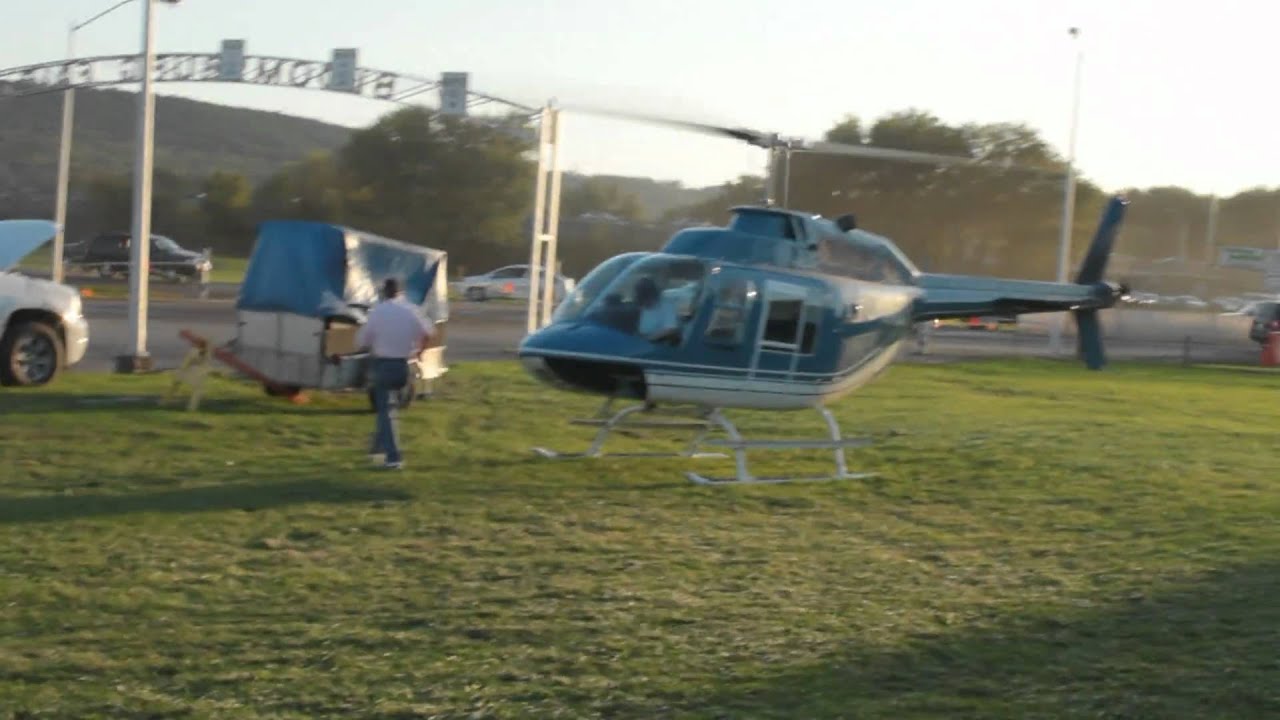 helicopter landing and engine shutdown