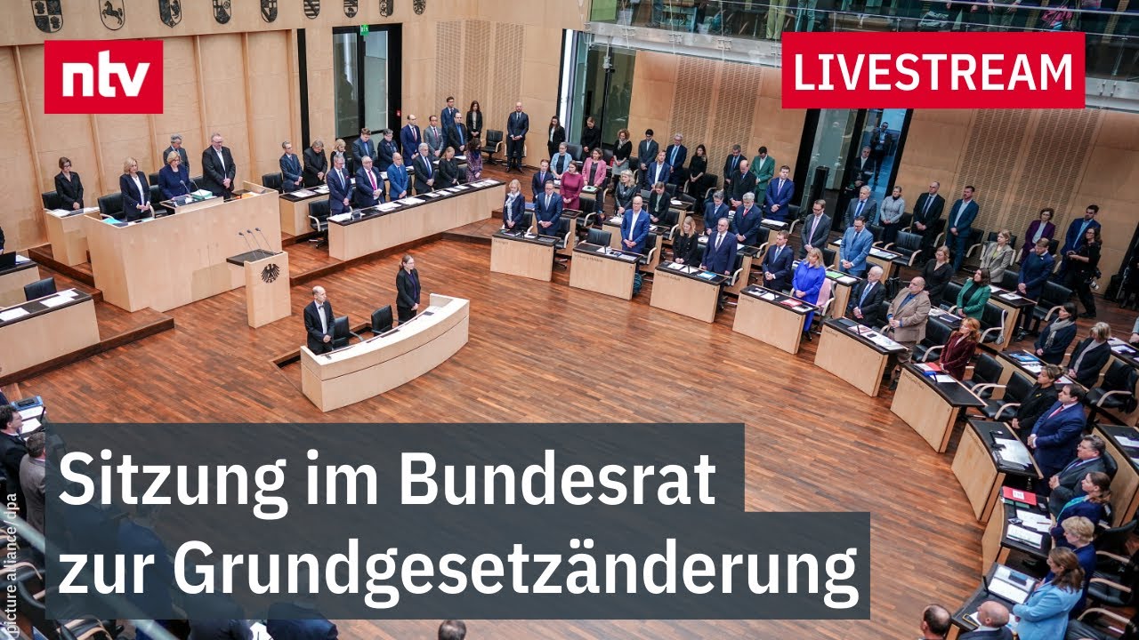LIVE: Sitzung im Bundesrat zur Grundgesetzänderung