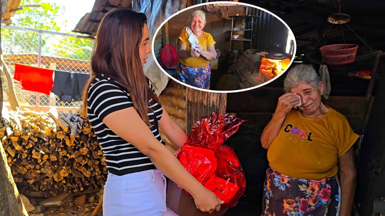 Esta madrecita se conmovió con la ayuda.