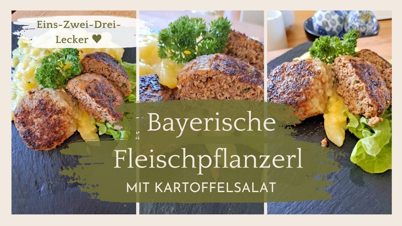 Bayerische Fleischpflanzerl mit Kartoffelsalat ❤ Rezepte aus Bayern ❤ einfach gemacht!