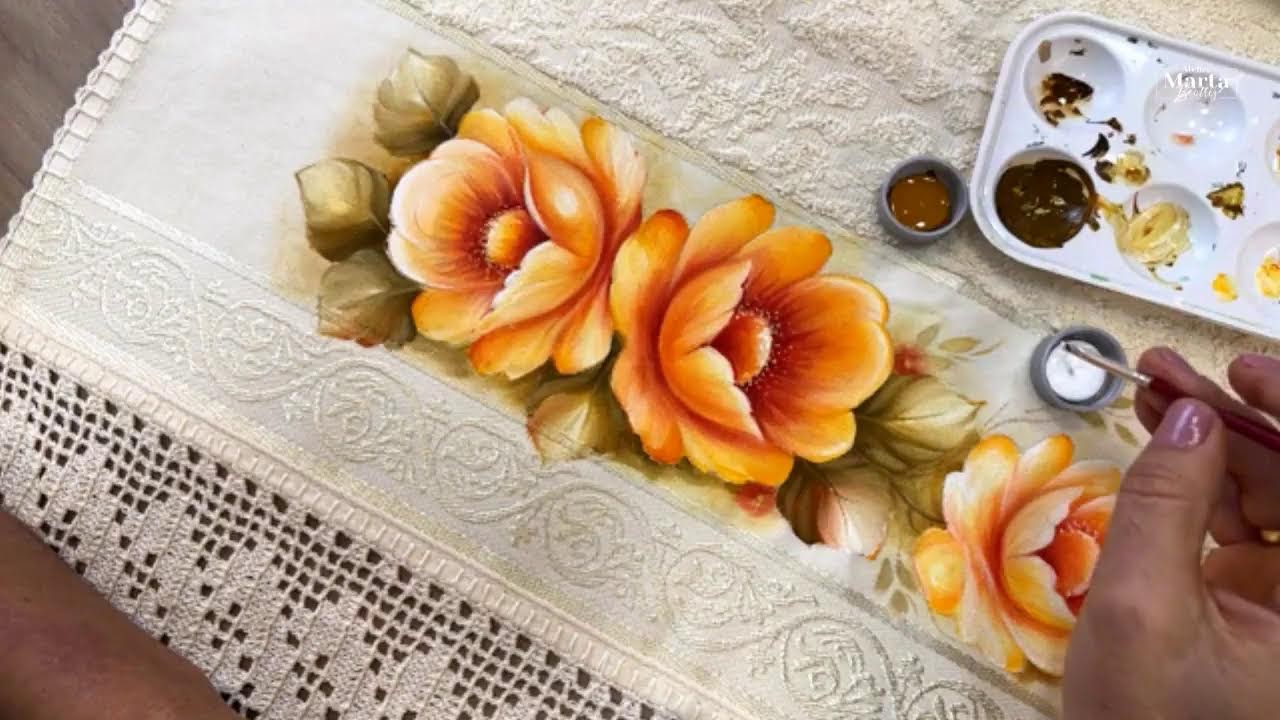Como Pintar Papoulas em Toalha- Café com arte #204