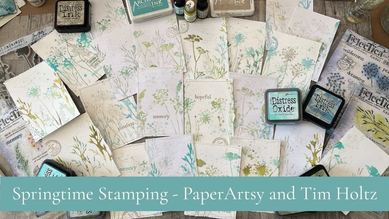 Stamping technique with Distress Inks, Oxides, Re-Inkers and Infusions