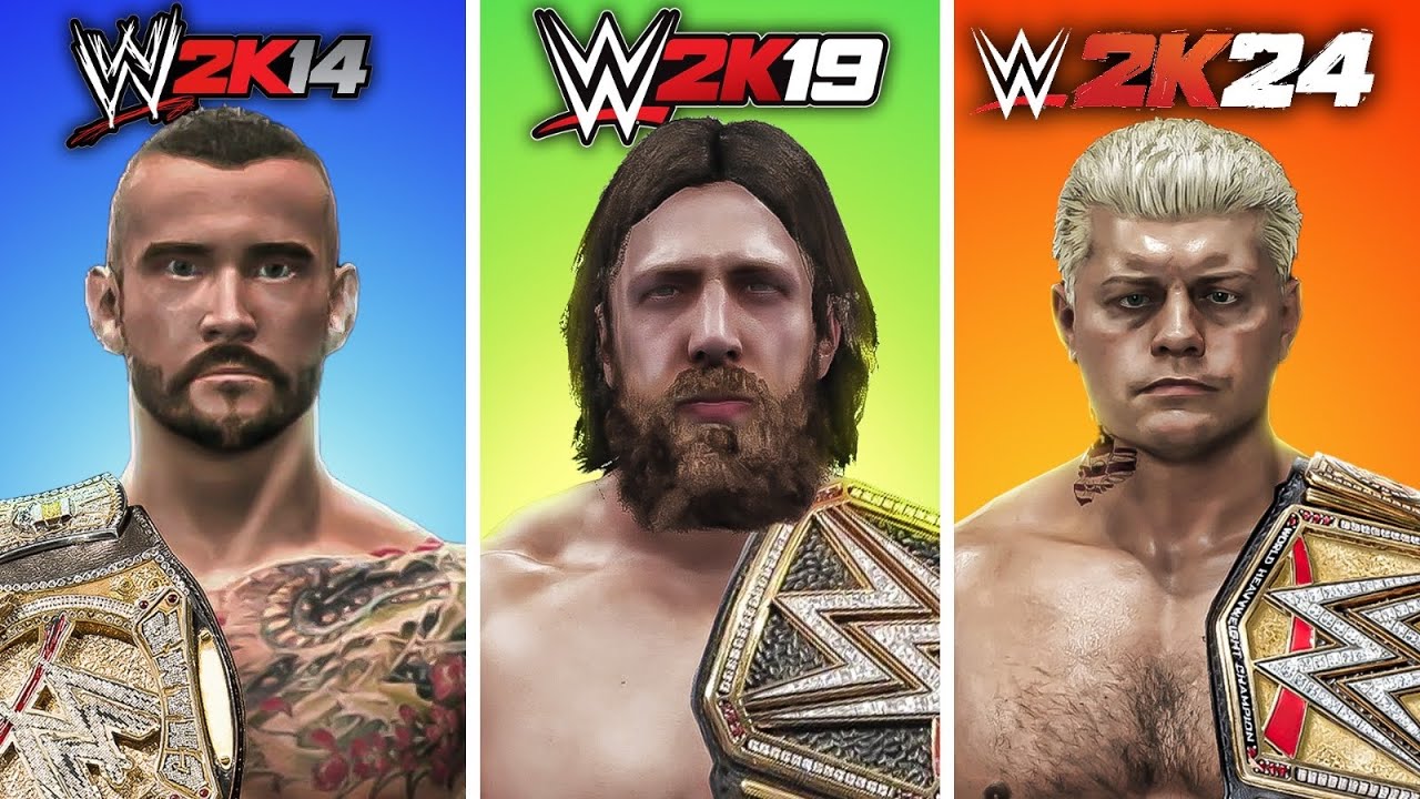GANANDO un TÍTULO MUNDIAL en TODOS los WWE 2K